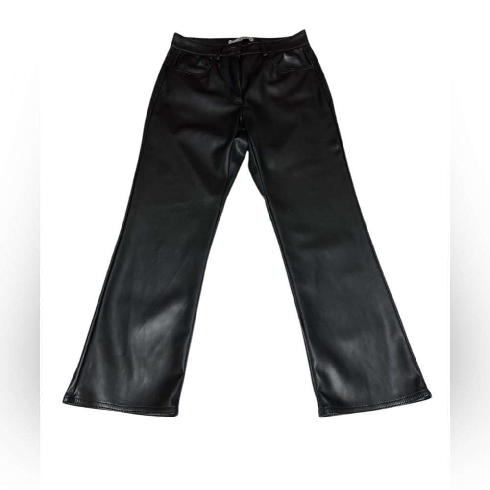 Marella Size 4 Vegan Faux Leather Straight Leg Pants Four pockets NWoT